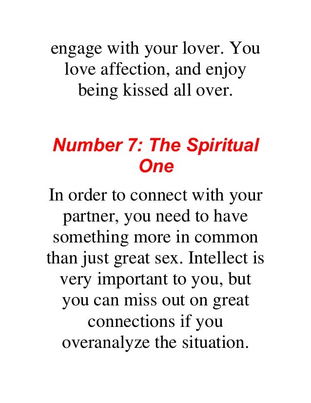 What your sex number says about you
